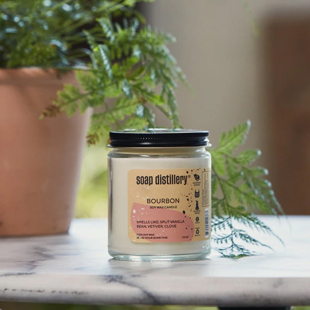 NEW The Soap Distillery Bourbon Soy Wax Candle